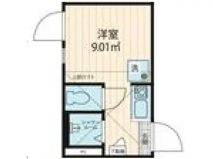 QUQURI KOENJI(ワンルーム/2階)の間取り写真