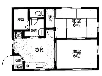 メゾンドリーム小川(2DK/2階)の間取り写真