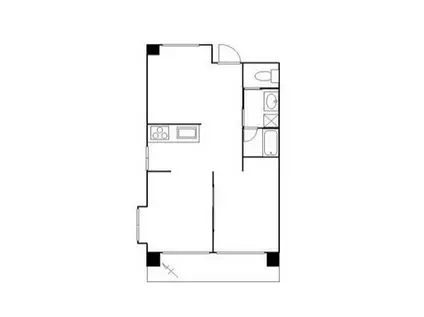 パティオ駒岡16号館(ワンルーム/1階)の間取り写真
