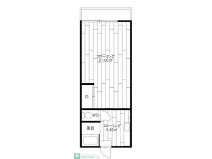 ヴィレッジ本田(1K/3階)の間取り写真