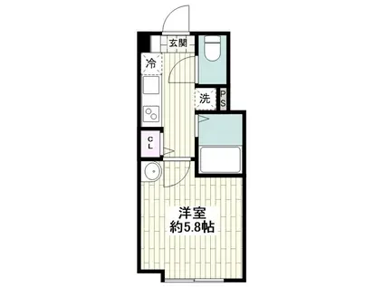 BAY FLAT HOSHIKAWA(1K/3階)の間取り写真