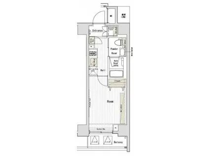 MAXIV鶴見(1K/3階)の間取り写真