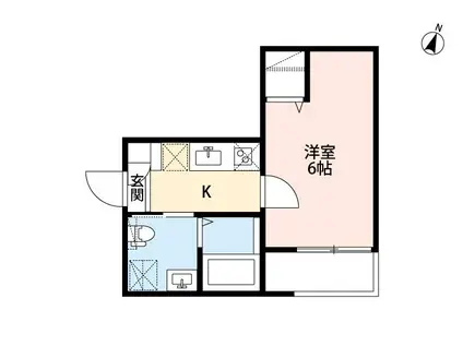 CRASTINE烏森町8丁目(1K/2階)の間取り写真