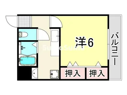 公楽ビル(1K/4階)の間取り写真