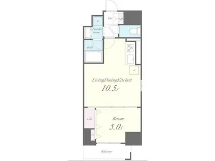 ヴァレンティア麻布(1LDK/12階)の間取り写真