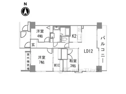 ヴィルヌーブ堀川松原(3LDK/5階)の間取り写真