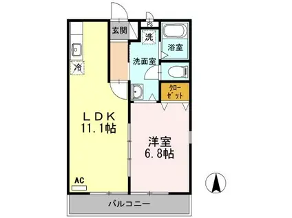 MA MAISON MOMOYAMA(1LDK/1階)の間取り写真
