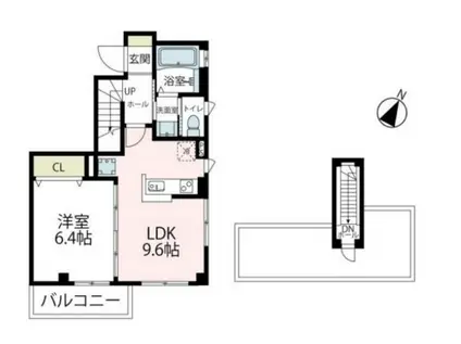 TSブルクティーズブルク(1LDK/5階)の間取り写真