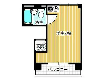 エステート松葉 喜志ビル(ワンルーム/3階)の間取り写真