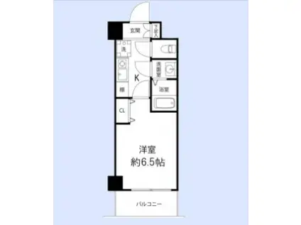 グランドゥールふじみ野(1K/4階)の間取り写真