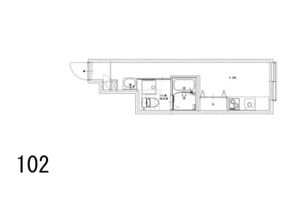 ソルナクレイシア桜新町II(ワンルーム/1階)の間取り写真