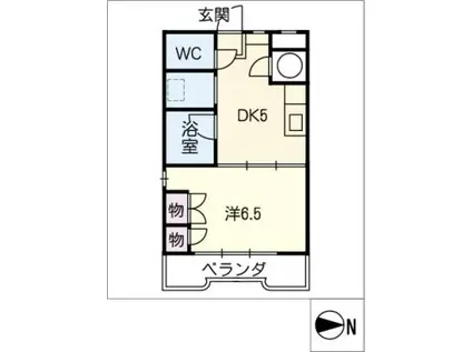 サウス・メゾン・ラ・コリン(1DK/1階)の間取り写真