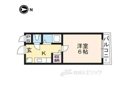 エミネント上桂(1K/3階)の間取り写真