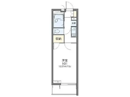 レオパレスシエレ バウム(1K/3階)の間取り写真