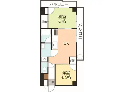 エミネント小手指(2DK/3階)の間取り写真