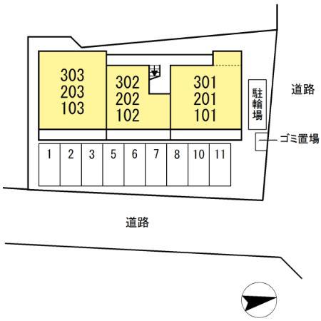 プランドール湘南(2LDK/2階)の間取り写真