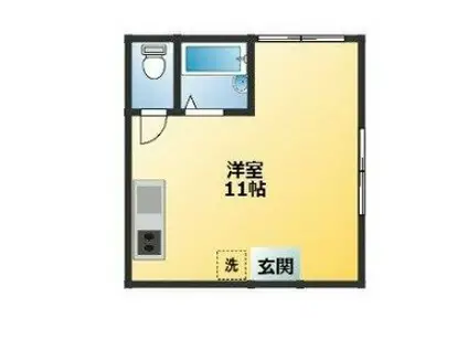 YKビル(ワンルーム/2階)の間取り写真
