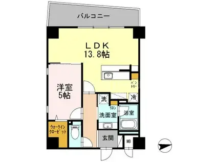 CPHOMES(1LDK/4階)の間取り写真