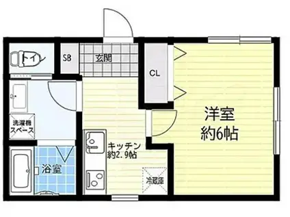 GLORY押上(1K/1階)の間取り写真