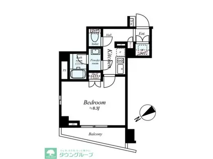 クレヴィスタ練馬平和台(1K/1階)の間取り写真