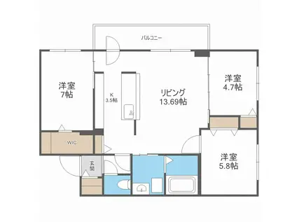 LAYLA27(3LDK/4階)の間取り写真