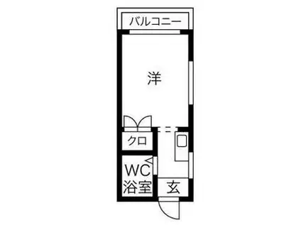 プレアール園田(1K/4階)の間取り写真