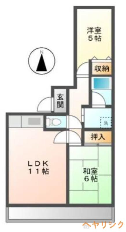 シャトーエミール(2LDK/3階)の間取り写真