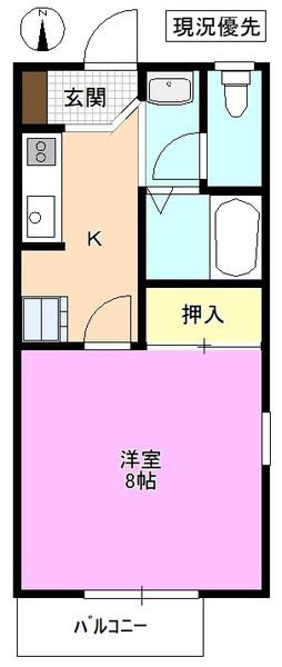 エトワール高山(1K/2階)の間取り写真