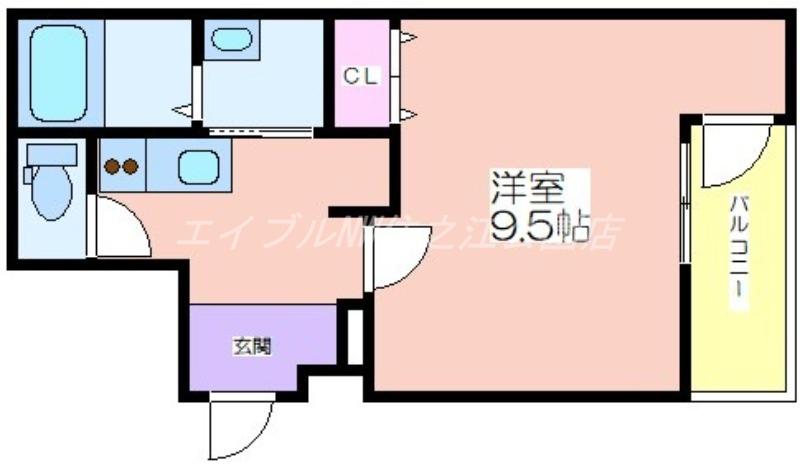 フジパレス山之内VI番館(1K/3階)の間取り写真