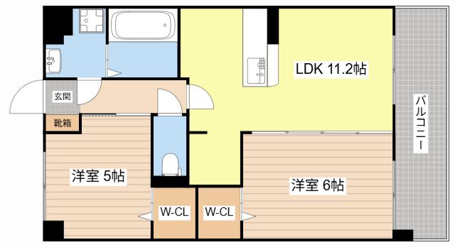 Y&M 祇園(2LDK/4階)の間取り写真