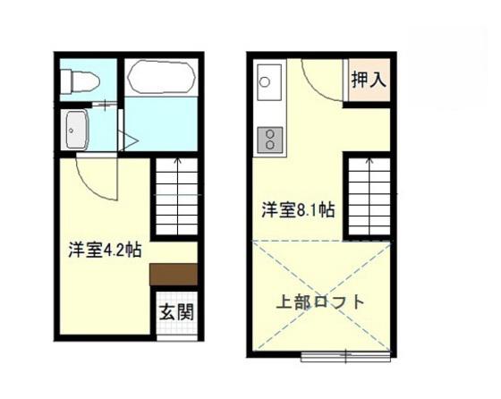 CASA COZY隅の浜(1LDK/1階)の間取り写真