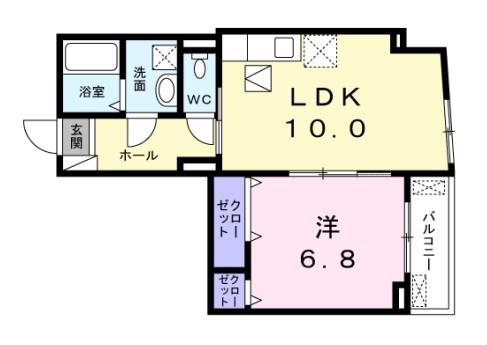 システィコート(1LDK/1階)の間取り写真