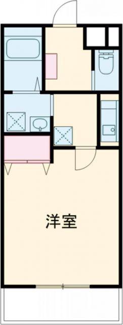 スマイルI番館(1K/2階)の間取り写真