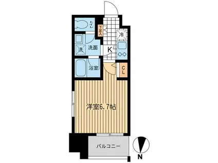 KDXレジデンス大山(1K/3階)の間取り写真