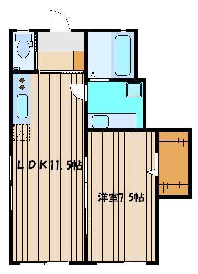 フォルテ練馬(1LDK/1階)の間取り写真