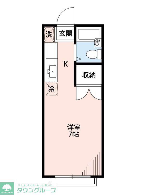 カサベルデコマツ(ワンルーム/2階)の間取り写真