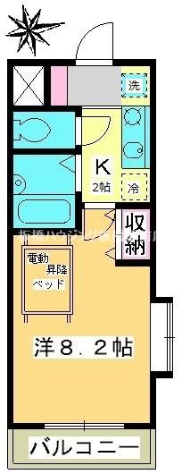 三高・ファインコート(1K/4階)の間取り写真