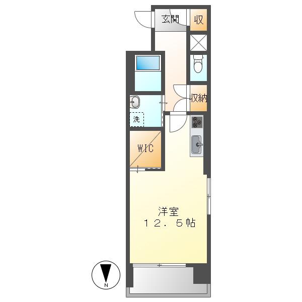 フォレスト.N(ワンルーム/8階)の間取り写真