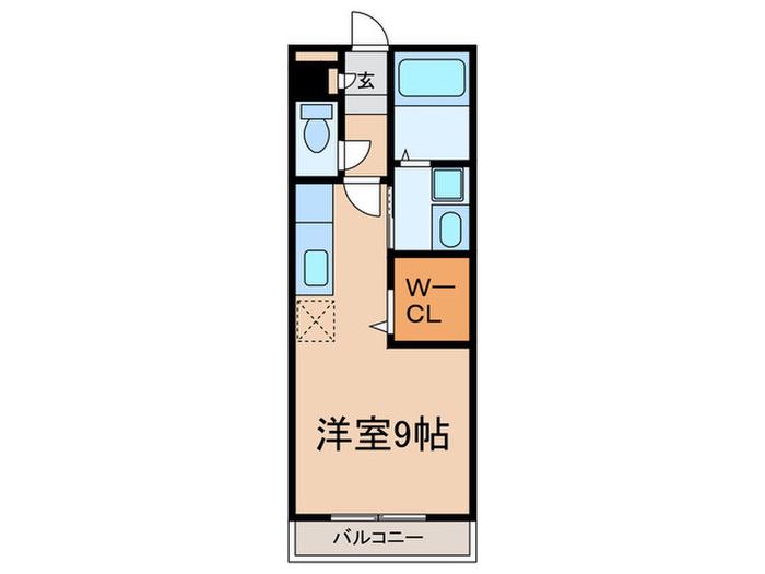 パークハイム C棟(ワンルーム/2階)の間取り写真