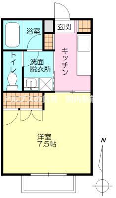 MKツインステージ(1K/1階)の間取り写真