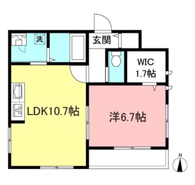 GRAND LUXE 目白 イースト(1LDK/1階)の間取り写真