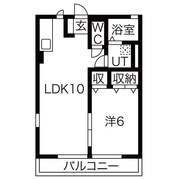 ＪＲ上越線 新前橋駅 徒歩29分 2階建 築20年(1LDK/1階)の間取り写真