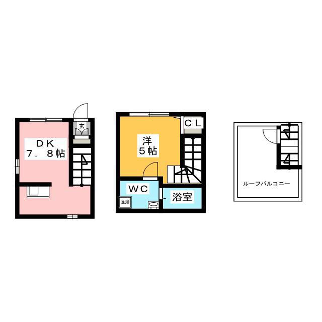 LECOCON江南(1LDK/1階)の間取り写真