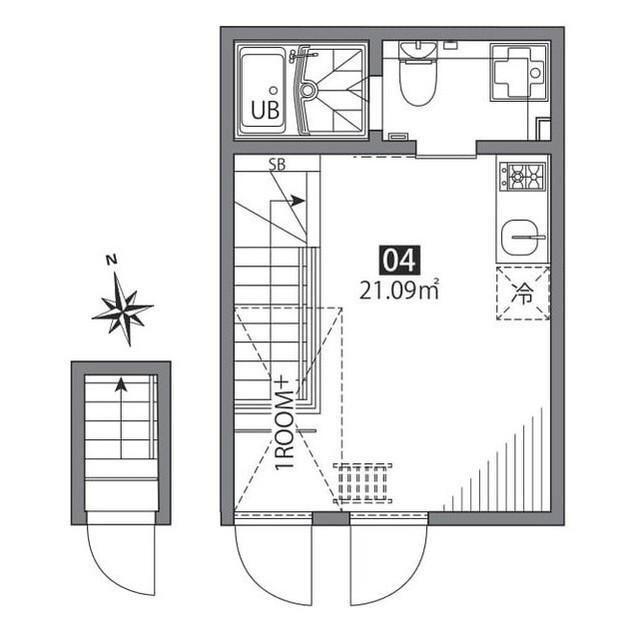 東新宿ハウス(ワンルーム/2階)の間取り写真