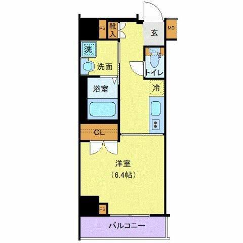 ARKMARK等々力(1K/2階)の間取り写真