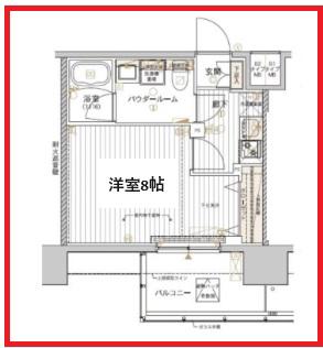 メインステージ東日暮里(1K/7階)の間取り写真