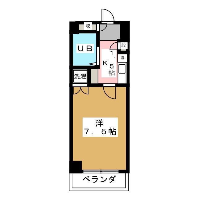 カーサツツミ(1K/3階)の間取り写真