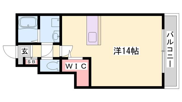 レーゾンピーコック(ワンルーム/1階)の間取り写真