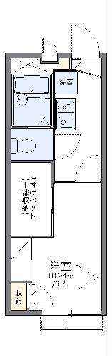 レオパレスメゾンヒーリング(1K/2階)の間取り写真