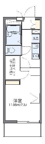 レオパレスエターナルI(1K/3階)の間取り写真